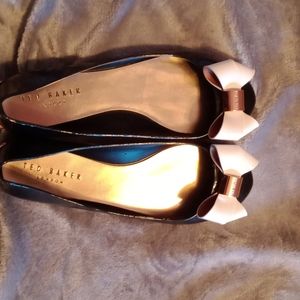 Ted Baker London Rose Gold Bow Flats Size EU 40